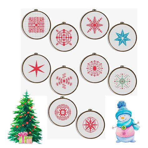 34 x 43 (86.3 x 109.2 cm) this is a new and unopened complete stamped cross stitch kit entitled baby on board quilt. this adorable quilt features a busload of animal. Christmas Series Snowflakes, Counted Cross Stitch Pattern ...