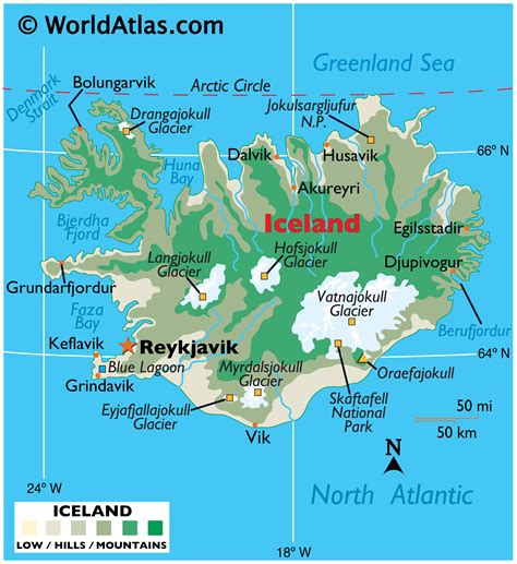 Greenland Iceland Map Europe