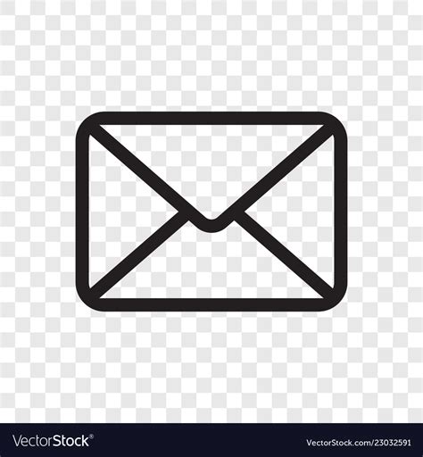 Email Envelope Icon Mail Message Symbol Isolated Vector Image