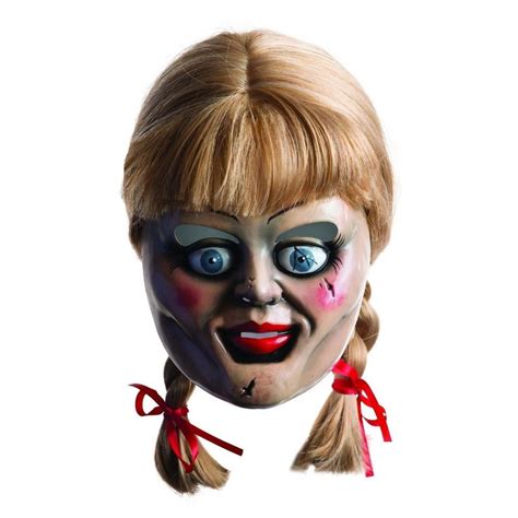 Annabelle The Conjuring Adult Size Creepy Doll Face Mask W Wig