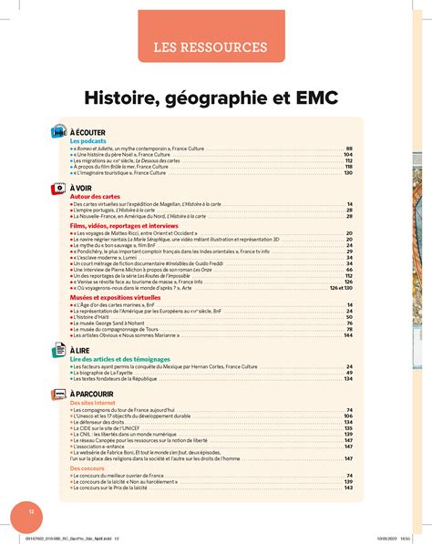 Français Histoire Géographie Emc 2de Bac Pro Livre Licence