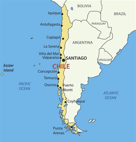 In chile und argentinien war ich mit flugzeug, bus, schiff. Chile-Land-Karte - Map Chile-Land (Süd Amerika - Nord-und ...