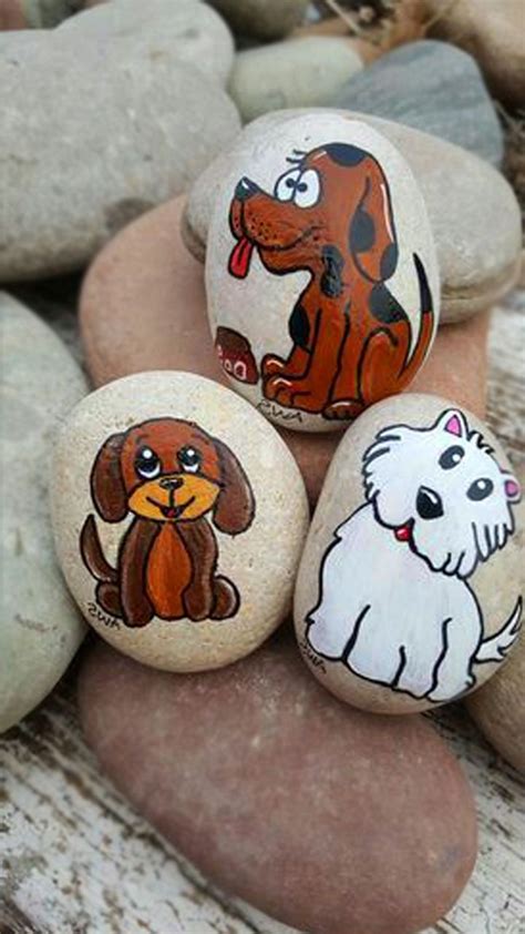 Cute Doggo Painted Rocks Painted Rocks Painted Rock Animals Diy