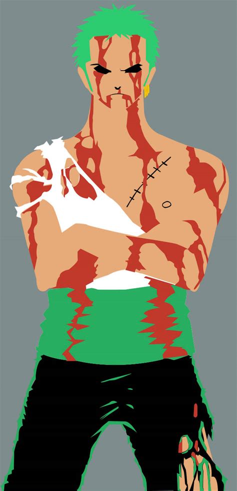 Zoro After Taking Luffys Pain Flat Design By The Otakus Life On Deviantart