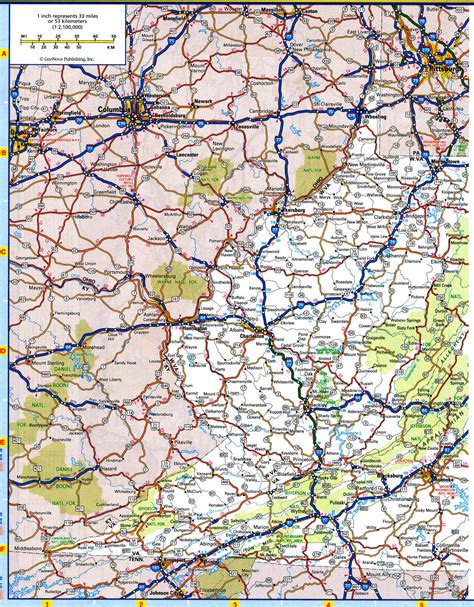 Maps Of West Virginia State With Highways Roads Cities Counties