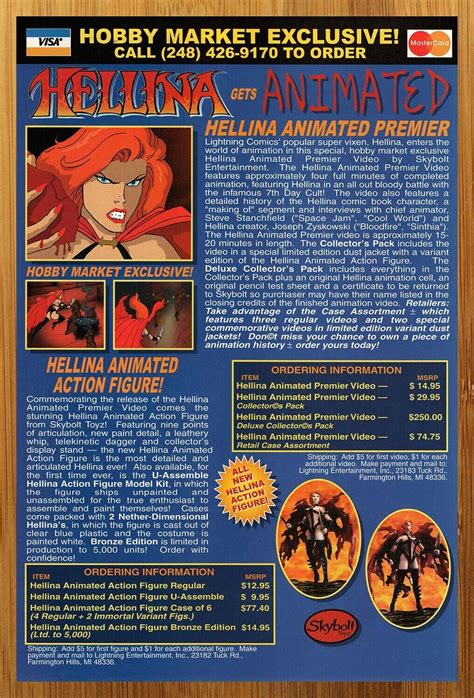 1998 Hellina Animated Videoaction Figure Print Adposter Vhs Toy Promo