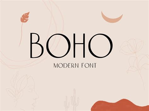Boho Modern Font Boho Logo Font Boho Wedding Font Boho Etsy