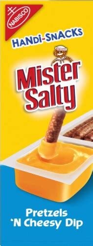 Handi Snacks Mister Salty Pretzels N Cheese Dip Snack Packs 6 Ct 0