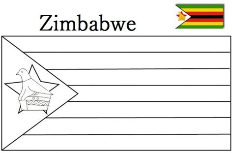 Designed by ernest fidicin based on the colors of brandenburg following the coronation of wilhelm i on december 19, 1861. Geography Blog: Zimbabwe Flag Coloring Page