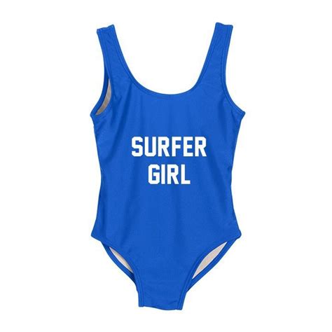 Surfer Girl Swimming Customize Letter Swimsuit Bodysuit One Piece Sexy Women Swimwear Bathing