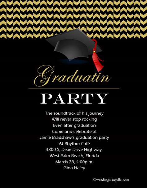 Graduation Party Invitation Letter Sample Onvacationswall Com