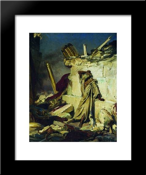 Cry Of Prophet Jeremiah On The Ruins Of Jerusalem On A Bible Subject