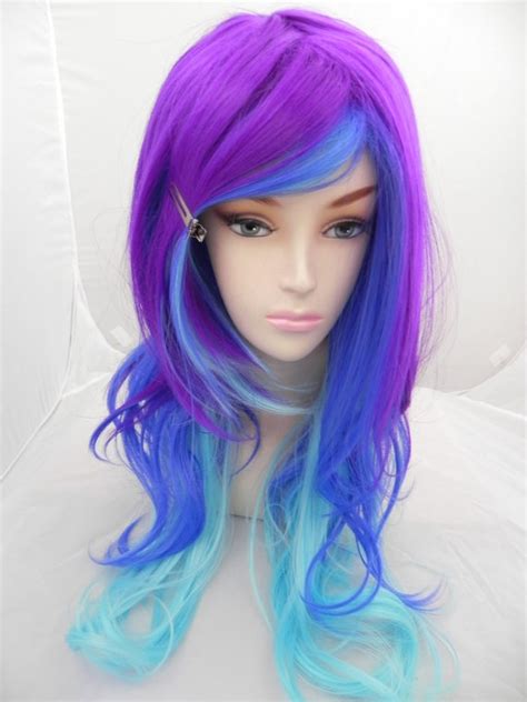 Purple Blue Hair Wig Gorgeous Hair Color Cool Hair Color Hair Colour