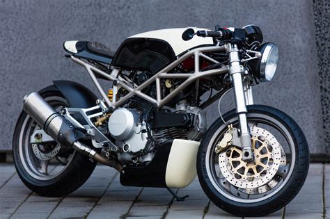 Ducati cafe racer bike ideas ducati monster scrambler choppers cool bikes cars motorcycles monsters wheels. "Flat White" Ducati Monster 400 Cafe Racer - BikeBound