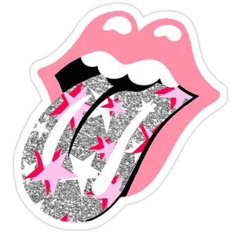 Pink Glitter Star Tongue Sticker By Simoneshure In 2021 Preppy