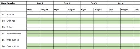 Best Excel Workout Template