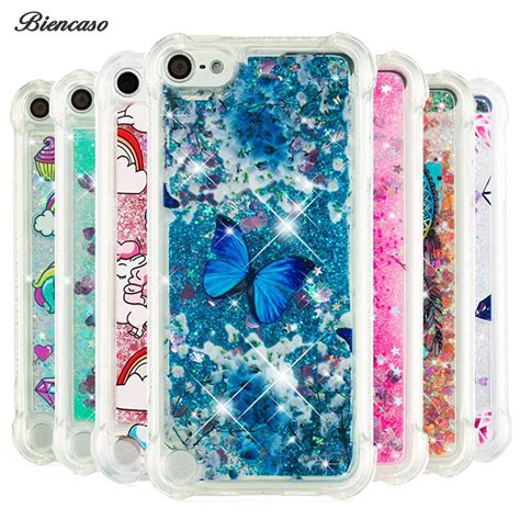 Soft Tpu Case For Ipod Touch 6 5 Glitter Dynamic Liquid Quicksand Silicon Tpu Cover For Iphone X
