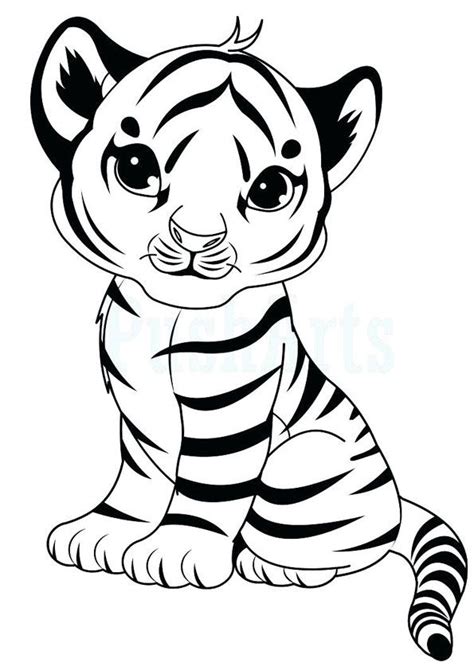 Baby Tiger Coloring Page For Kids Free Printable Coloring Pages Of