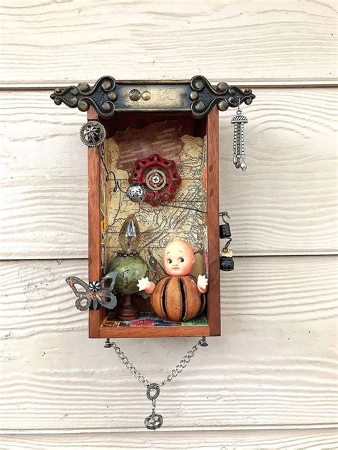 Shadow Box Art Assemblage Art Box Altered Art Altered Etsy Shadow