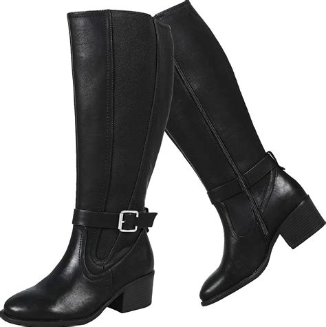 Amazon Com Luoika Women S Wide Width Knee High Boots Wide Calf Boots