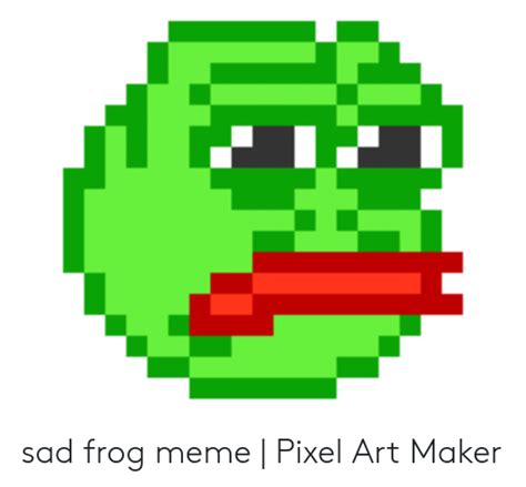 Sad Frog Meme Pixel Art