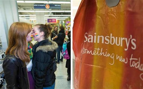 kiss in at sainsbury s planned after gay couple told to stop holding hands