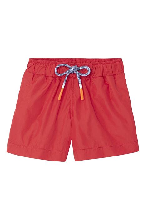 Red Boys Uv Resistant Swim Trunks Capri Collection Lison Paris
