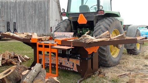 A log splitter or a wood splitter. Tempest 3-PTO tractor wood splitter | Tempest Wood ...