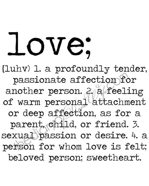 11x14 Definition Of Love Printable Poster