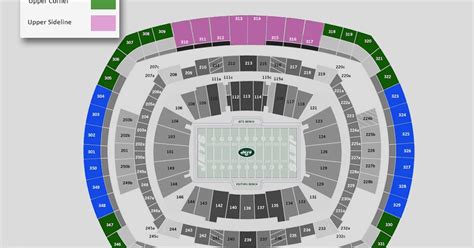 Jets Seating Chart At Metlife Stadium Jets
