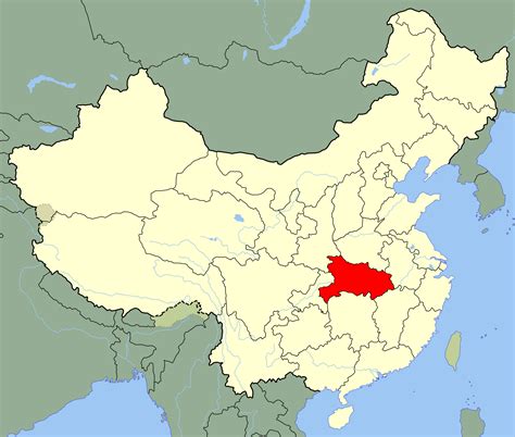China Hubei Location Map •
