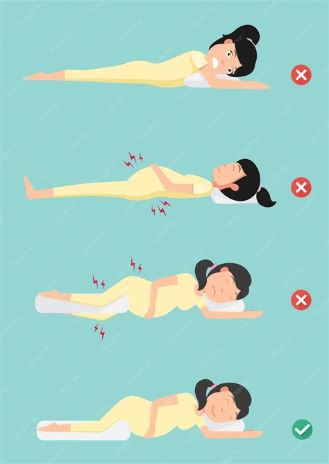 premium vector best and worst positions for sleeping pregnant women