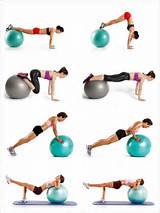 Images of Stability Ball Exercises
