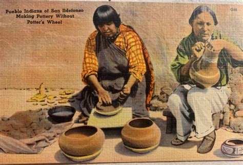 Antique Postcard Pueblo Indian Pottery Vendors Native American Photo 17 99 Picclick