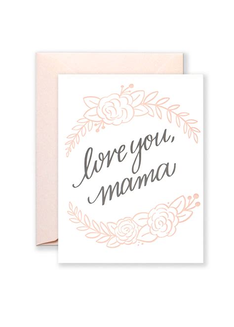 Love You Mama Greeting Card Mothers Day Mom Card Cooper Lucy