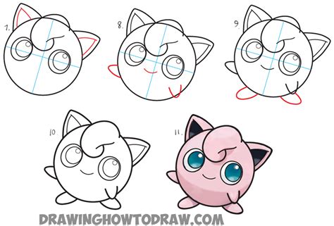 How To Draw Jigglypuff From Pokemon Easy Step By Step Drawing