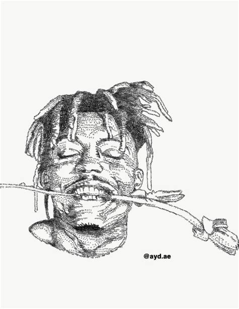 Juice wrld fan art drawing. I hope this drawing finds love here, rest in peace Juice ...