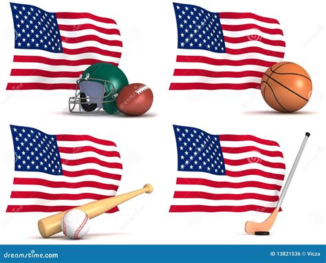 Sports Played In The United States Of America Stock Illustration