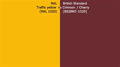 Ral Traffic Yellow Ral 1023 Vs British Standard Crimson Cherry