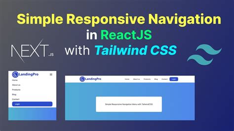 Simple Responsive Navigation Menu With Tailwind Css In Reactjs Youtube