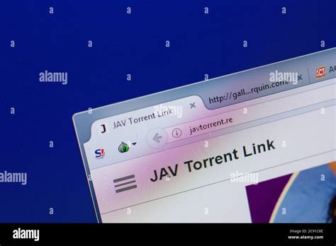 Ryazan Russia June Homepage Of Javtorrent Website On The