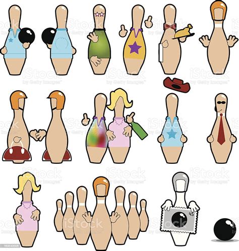 Funny Bowling Pins Stock Illustration Download Image Now Istock