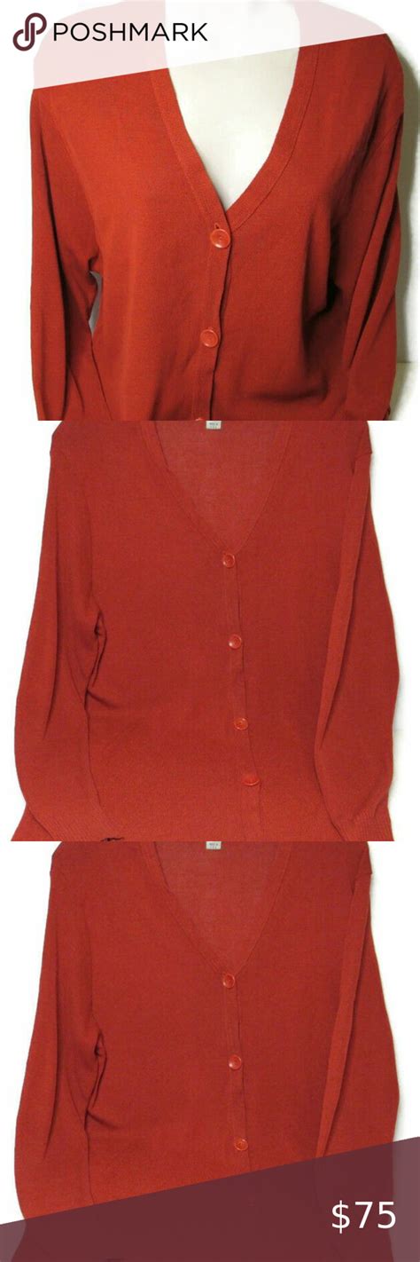 Vtg Emanuel Ungaro Silk Cardigan Sweater Button Up Silk Cardigan