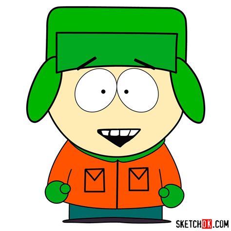 How To Draw Kyle Broflovski From South Park Step By Step Drawing