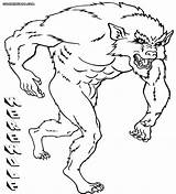 Werewolf Coloring Pages Print sketch template