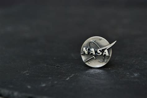 Nasa Science Pin 925 Sterling Silver Nasa Pin Brooch Space Etsy