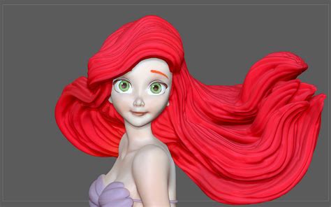 ariel princess little mermaid 3d print stl file disney etsy
