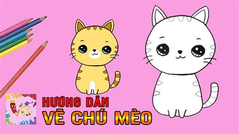 [ cách vẽ con vật ] hướng dẫn vẽ chú mèo con Đáng yêu i how to draw kitten cute mới nhất 2023