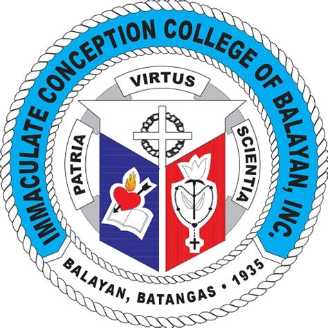 School Seal Immaculate Conception College Balayan Batangas