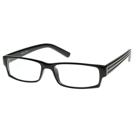 Classic Thin Rectangle Clear Lens Rx Optical Glasses Zerouv